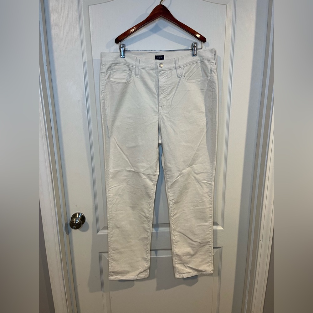 J Crew Ivory Corduroy Pants NWT